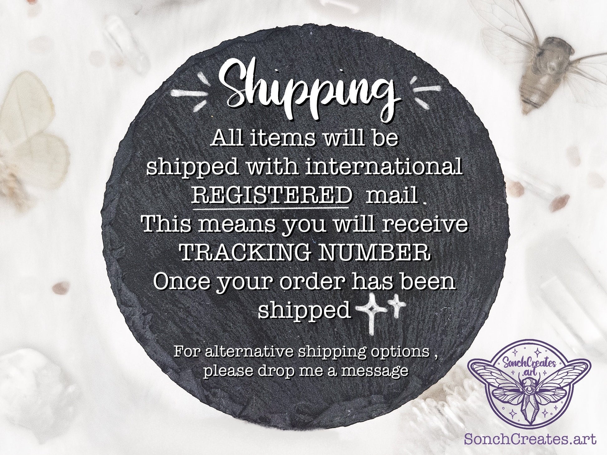 a black stone with a poem written on it