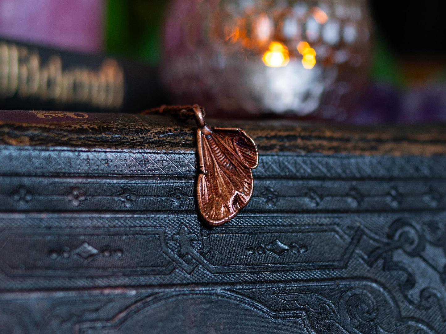 Cicada wing - Opal collection, , electroformed copper real beetle, witch pagan jewellery, nature inspired, insect  taxidermy