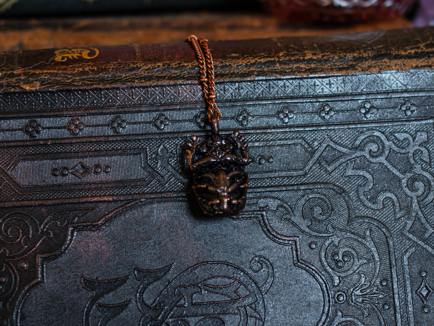 Scarabeus  - Opal collection, , electroformed copper real beetle, witch pagan jewellery, nature inspired, Ethiopian opal, insect  taxidermy